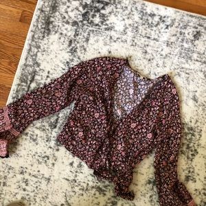Free People wrap blouse